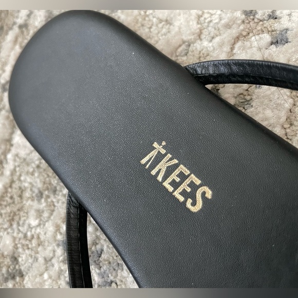 Tkees Sloane Sandals Strappy Black Leather Size 7 - Picture 7 of 7